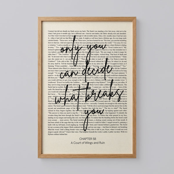 Only You Can Decide Bookish Wall Art