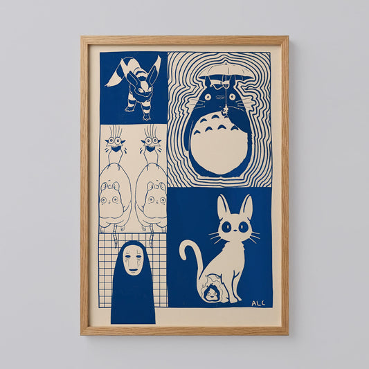 My Neighbor Totoro and Spirited Away Poster