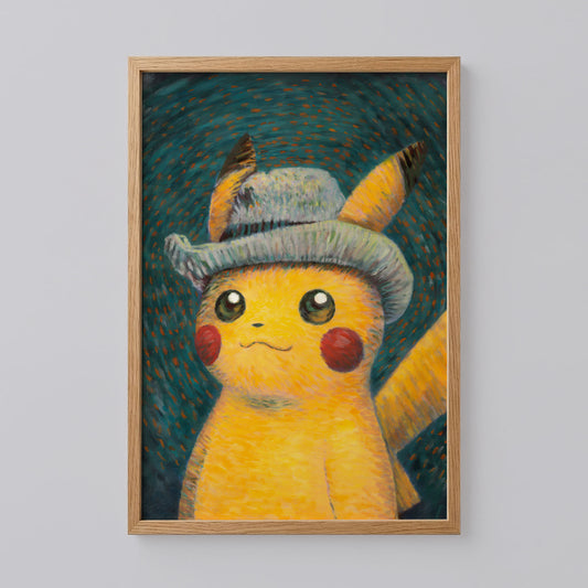 Pikachu Van Gogh Style Print