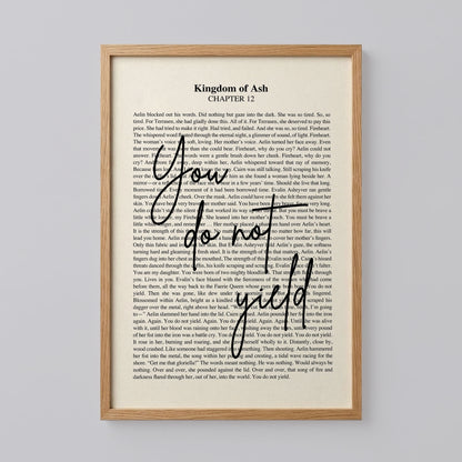 Retro You Do Not Yield Throne of Glass Print