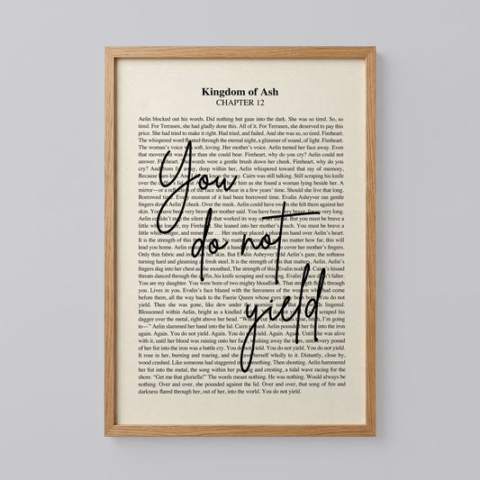 Retro You Do Not Yield Throne of Glass Print