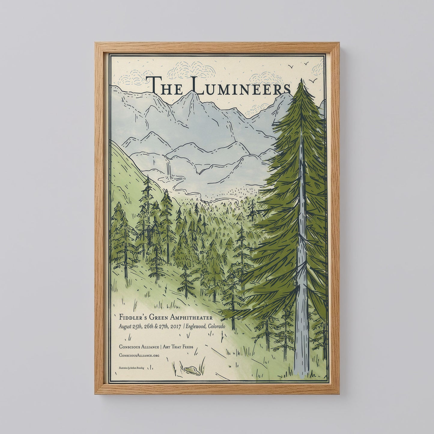 Pine Tree Landscape Poster