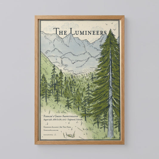 Pine Tree Landscape Poster