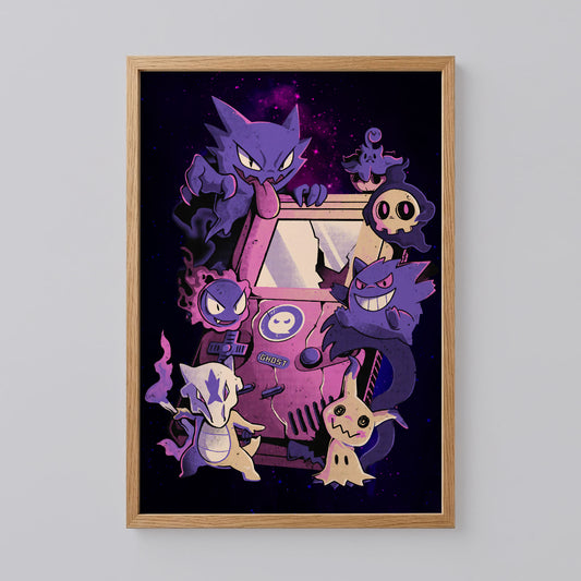 Gengar, Mimikyu, Haunter, Gastly Poster