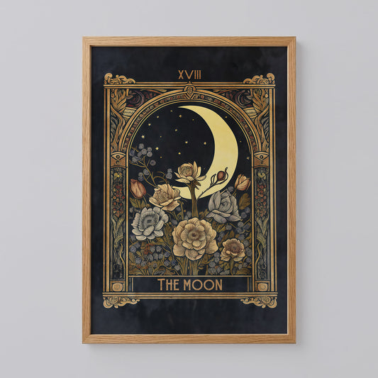 The Moon Tarot Card Print Art