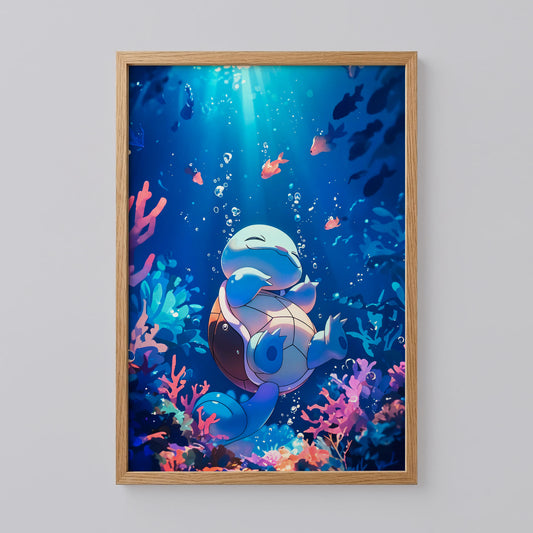 Squirtle Submersed Pokemon Poster
