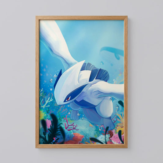 Pokémon Lugia Swimming Underwater Art