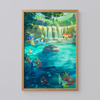 Tranquil Lake Pokemon Poster