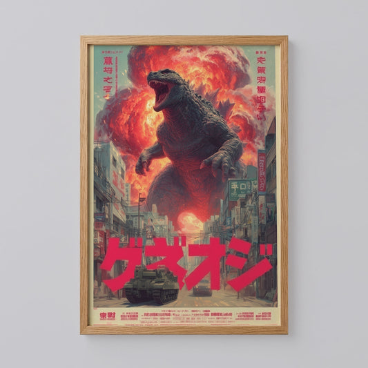 Godzilla Japanese Monster Art Print