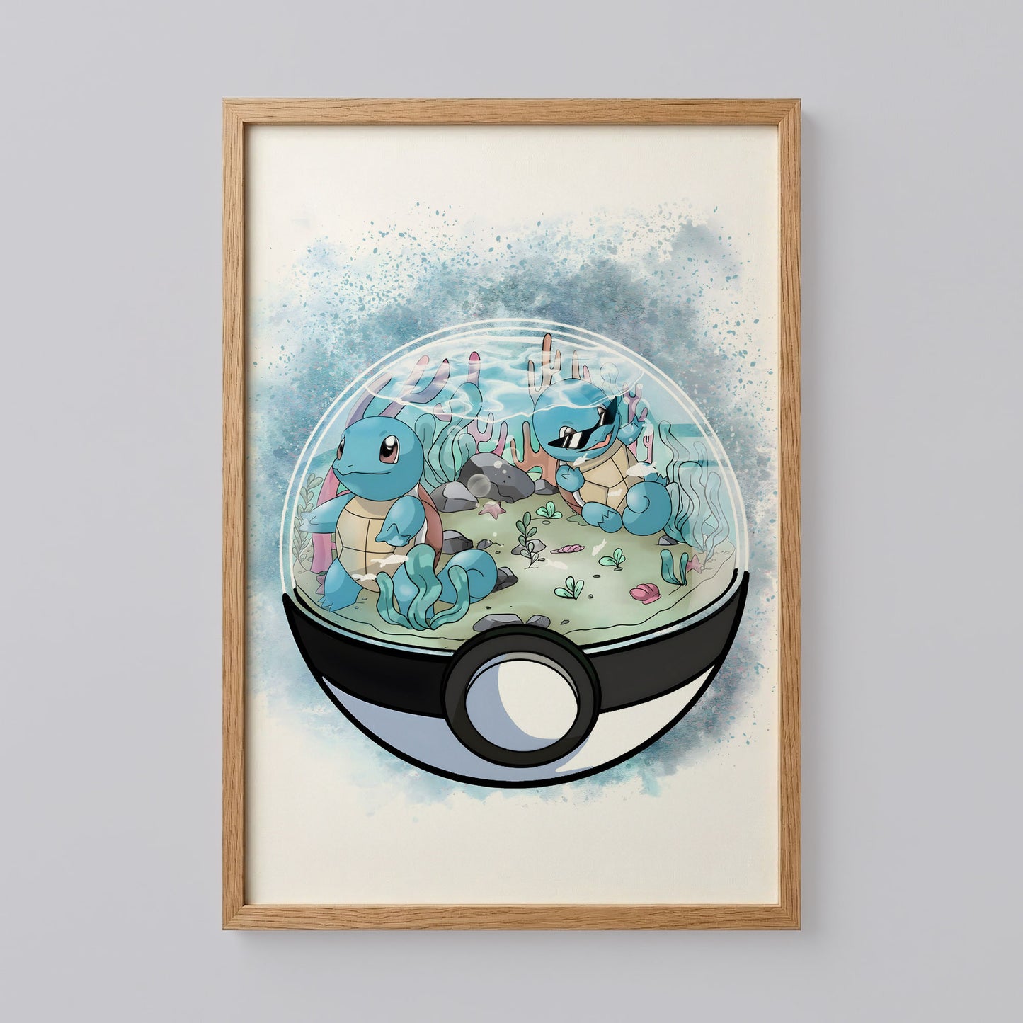 Squirtles Poké Ball Art Print