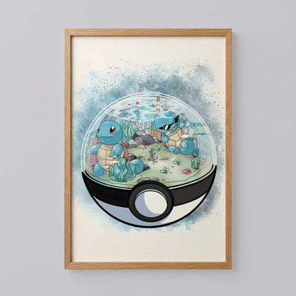 Squirtles Poké Ball Art Print