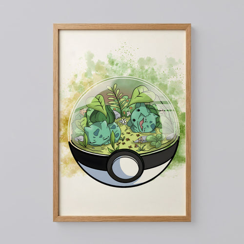 Bulbasaur Greenhouse Lazy Day Poster