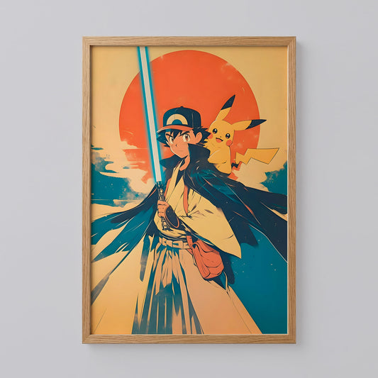 Ash and Pikachu Poster