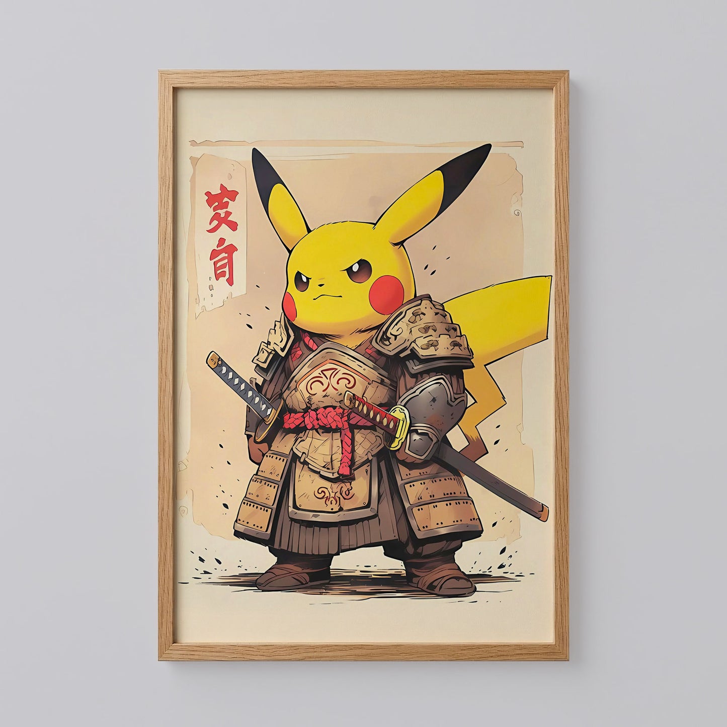 Pikachu Samurai Poster