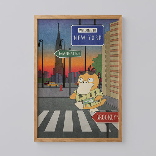 Psyduck Welcome to New York Poster