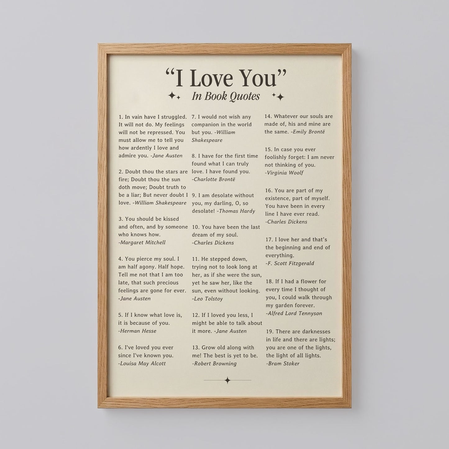 Love in Book Quotes Poster