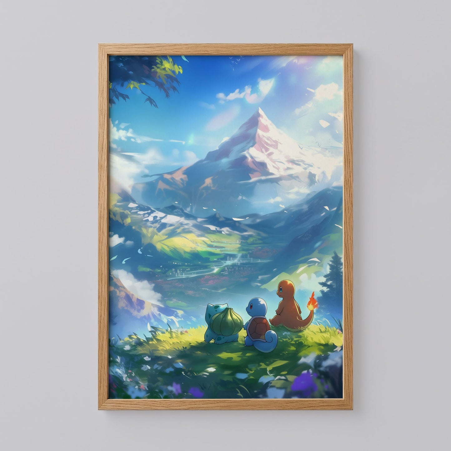 Bulbasaur, Squirtle, and Charmander Poster