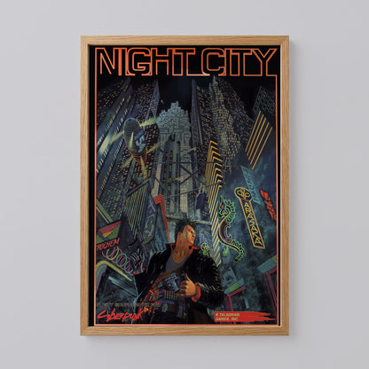 Night City Cyberpunk 2077 Poster