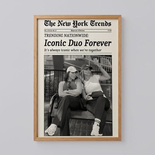 Iconic Duo Forever New York News Poster