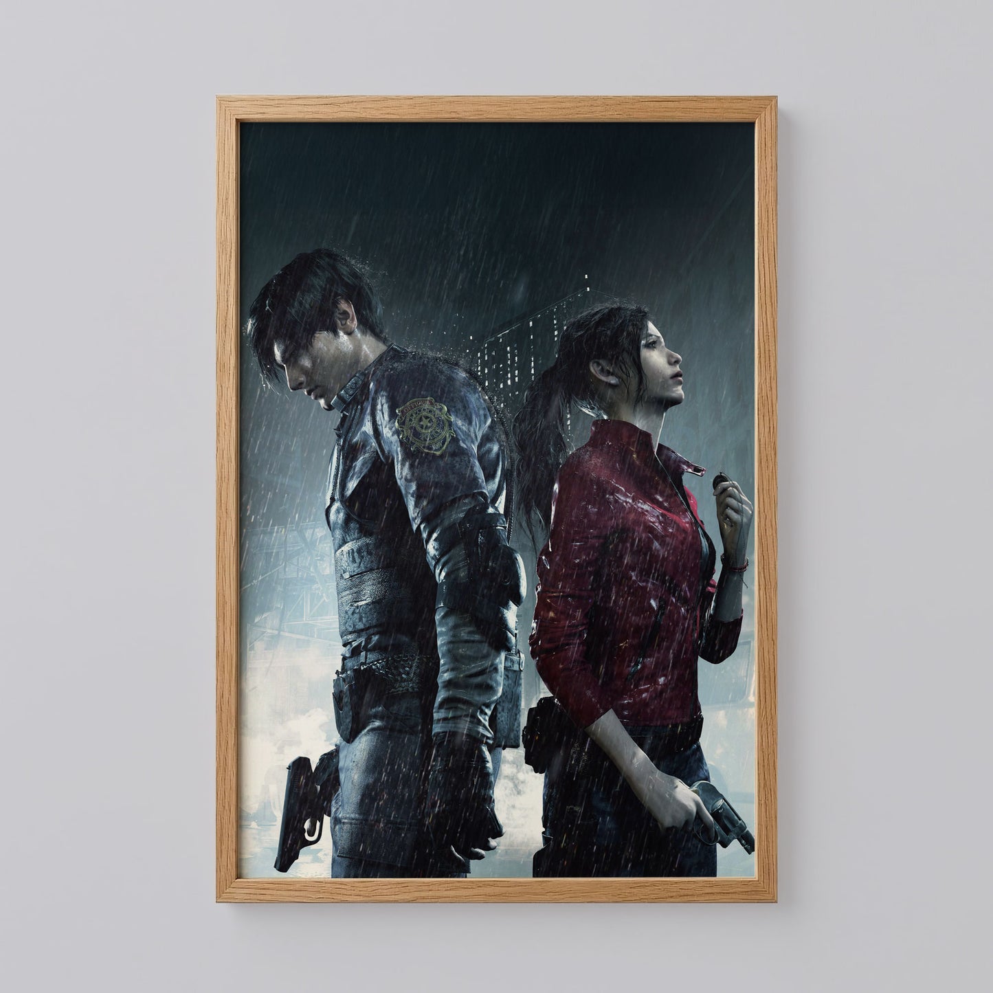 Leon Kennedy & Claire Redfield Residence Evil 2 Poster
