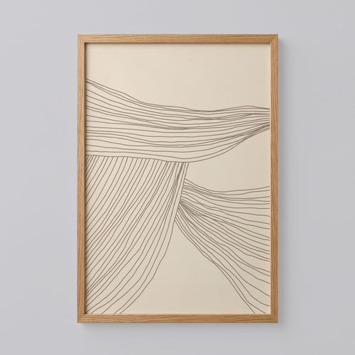 Beige Lines I Poster