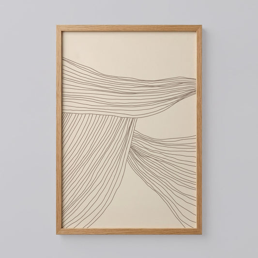 Beige Lines I Poster