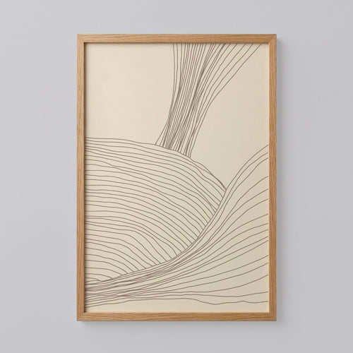 Beige Lines - Gentle Rise Art Print