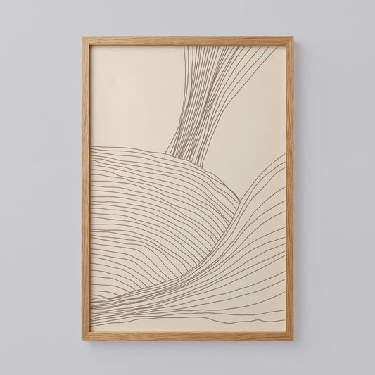 Beige Lines - Gentle Rise Art Print