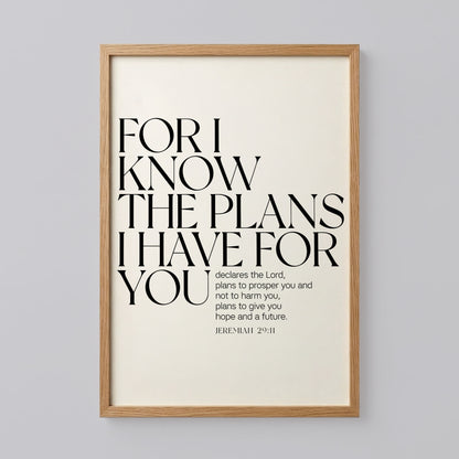 For I Know the Plans I Have for You Poster