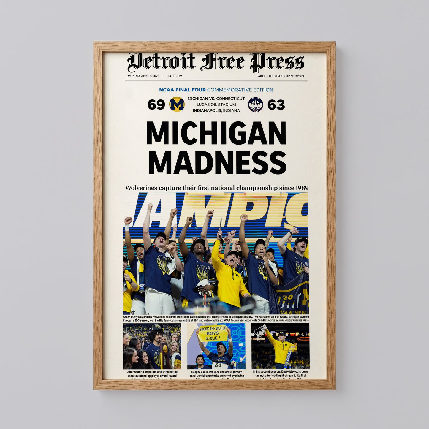 University of Michigan's 2026 NCAA Basketball Poster