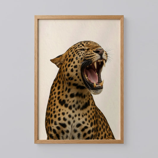 Leopard Roar Fashion Stylish Wall Art