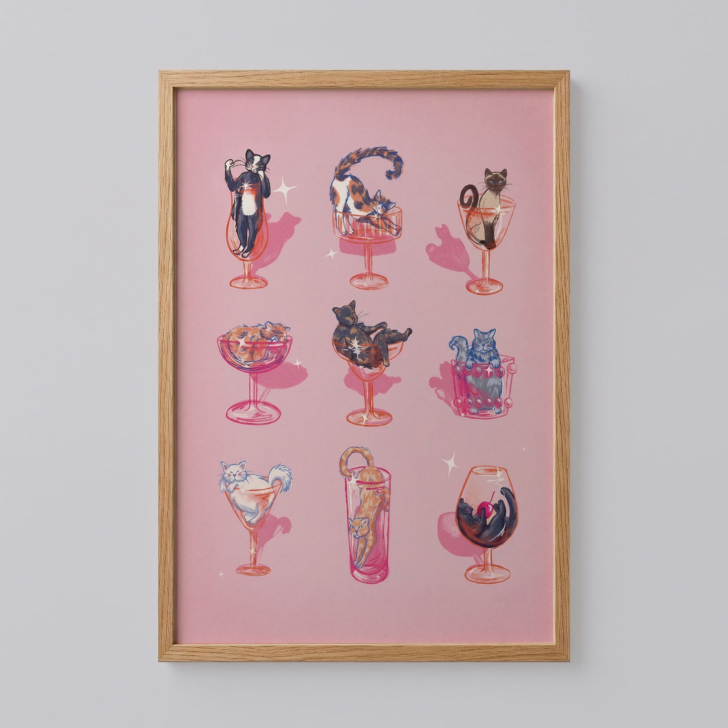 Nine Lives Cats and Cocktails Poster