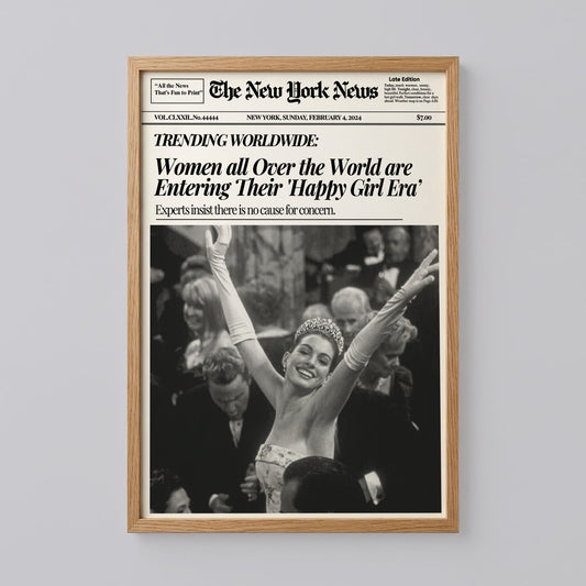 Happy Gỉrl Era Newspaper Poster