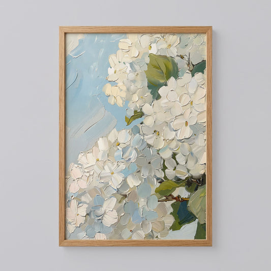 Blue Hydrangeas Floral Print