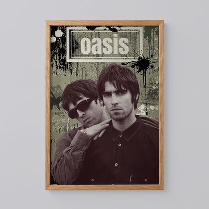 Oasis Liam and Noel Gallagher Poster