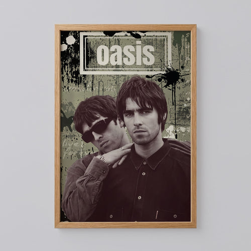 Oasis Liam and Noel Gallagher Poster