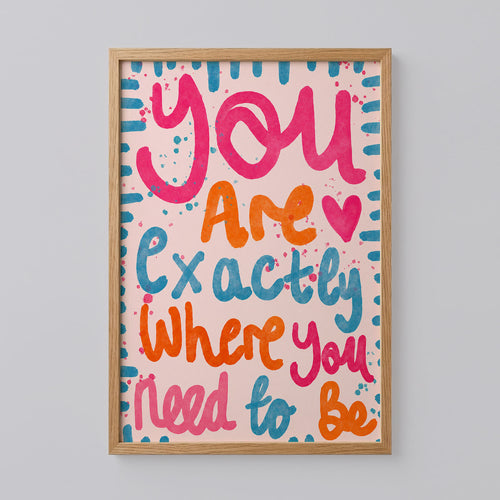 You Are Exactly Where You Need To Be Poster