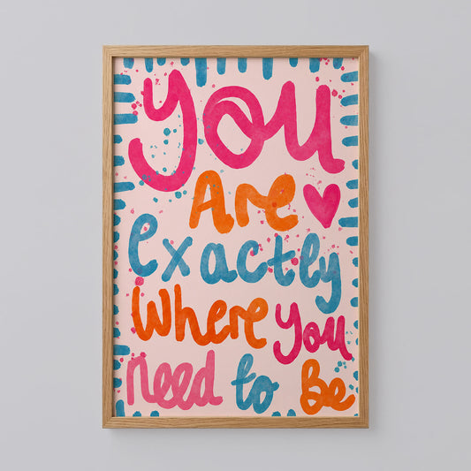 You Are Exactly Where You Need To Be Poster