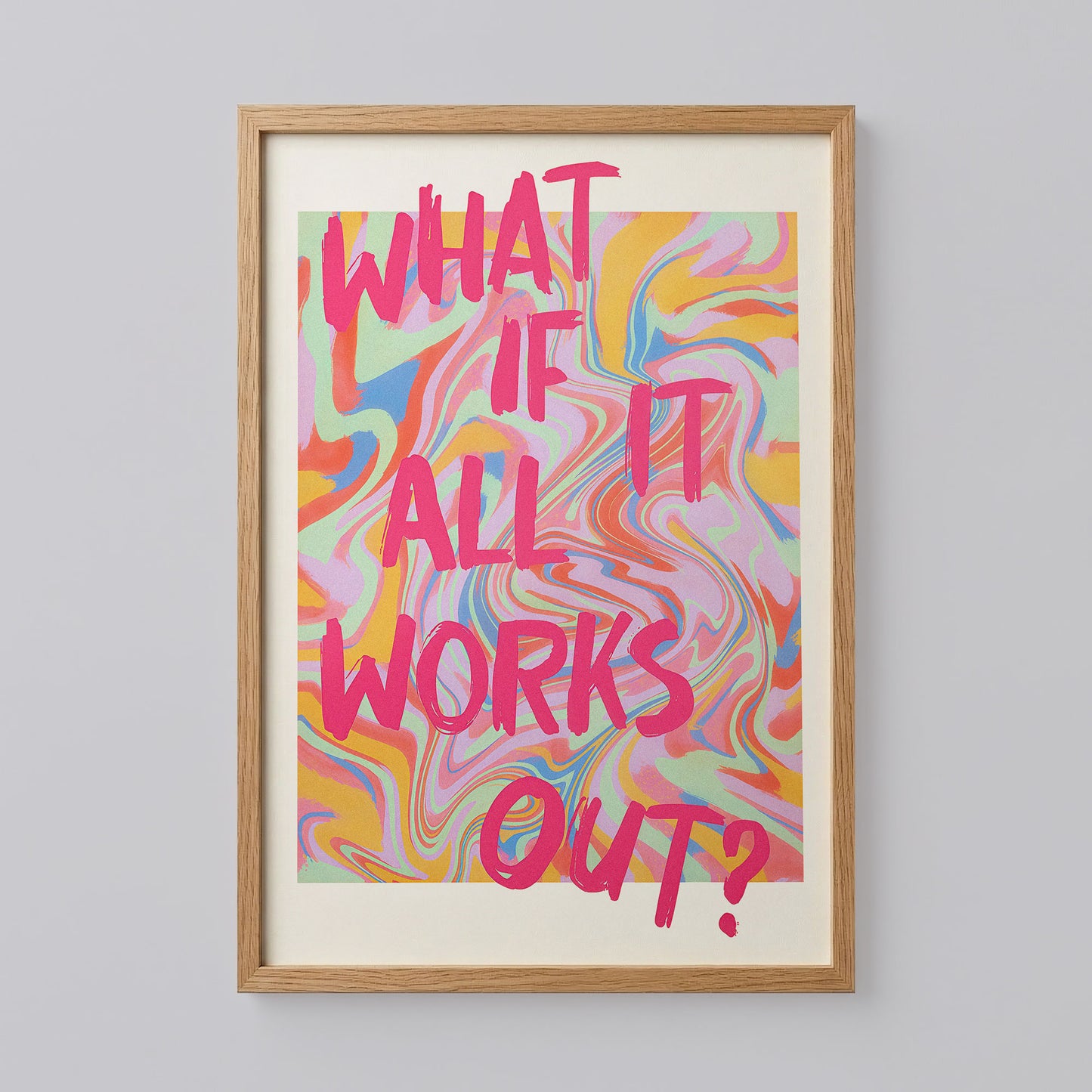 Retro What If It All Works Out Newspaper Poster