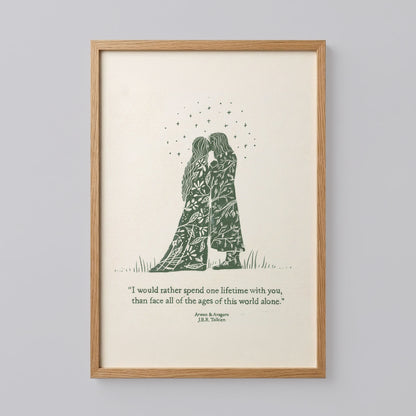 Aragorn and Arwen Lord of the Rings Poster