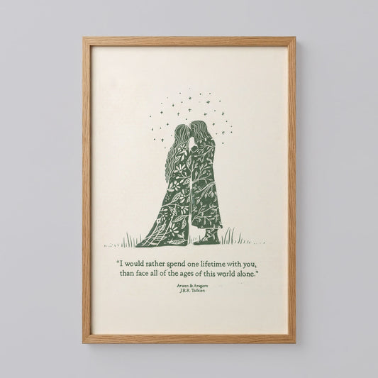 Aragorn and Arwen Lord of the Rings Poster