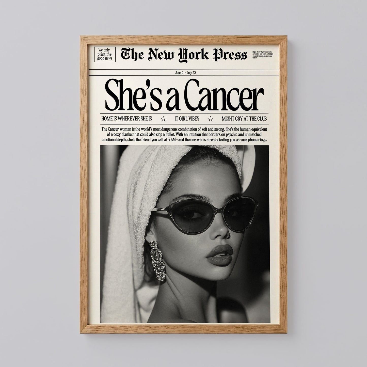 She’s a Cancer Zodiac Poster
