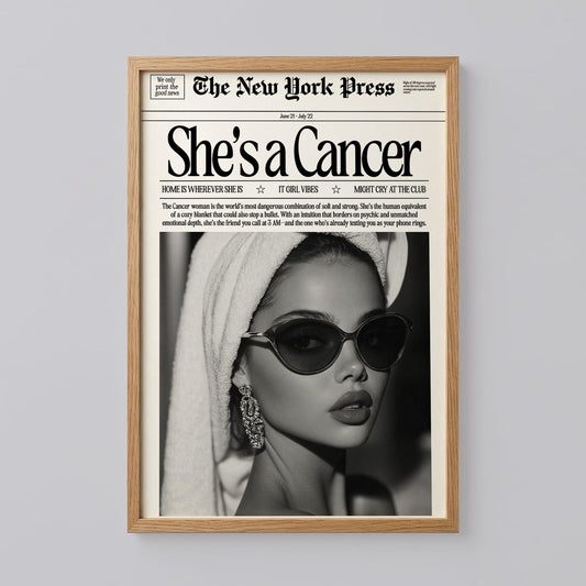 She’s a Cancer Zodiac Poster