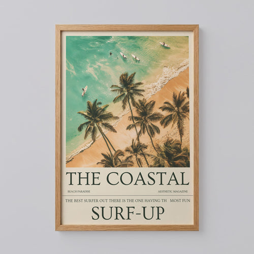 Vintage Surf-Up Newspaper Print