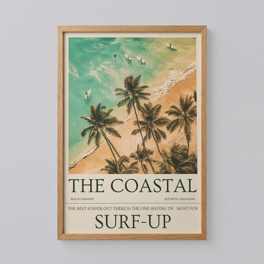 Vintage Surf-Up Newspaper Print
