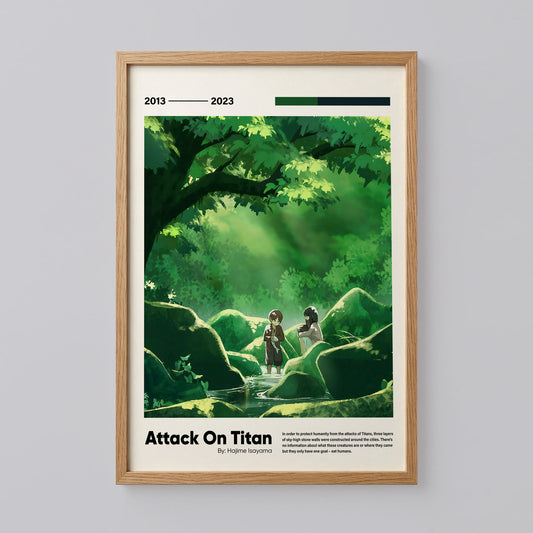 Attack on Titan Eren and Mikasa Poster