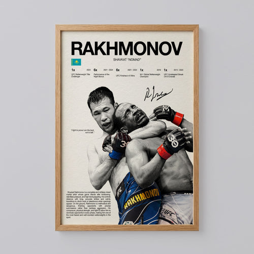 Shavkat Rakhmonov MMA Poster