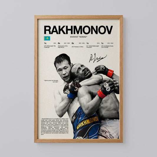 Shavkat Rakhmonov MMA Poster