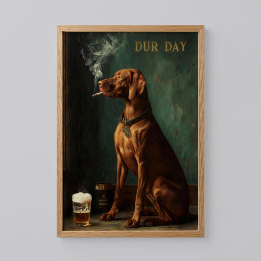 Vizsla In A Suit With A Cigar Poster