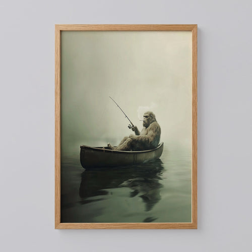Bigfoot Fishing Wall Art